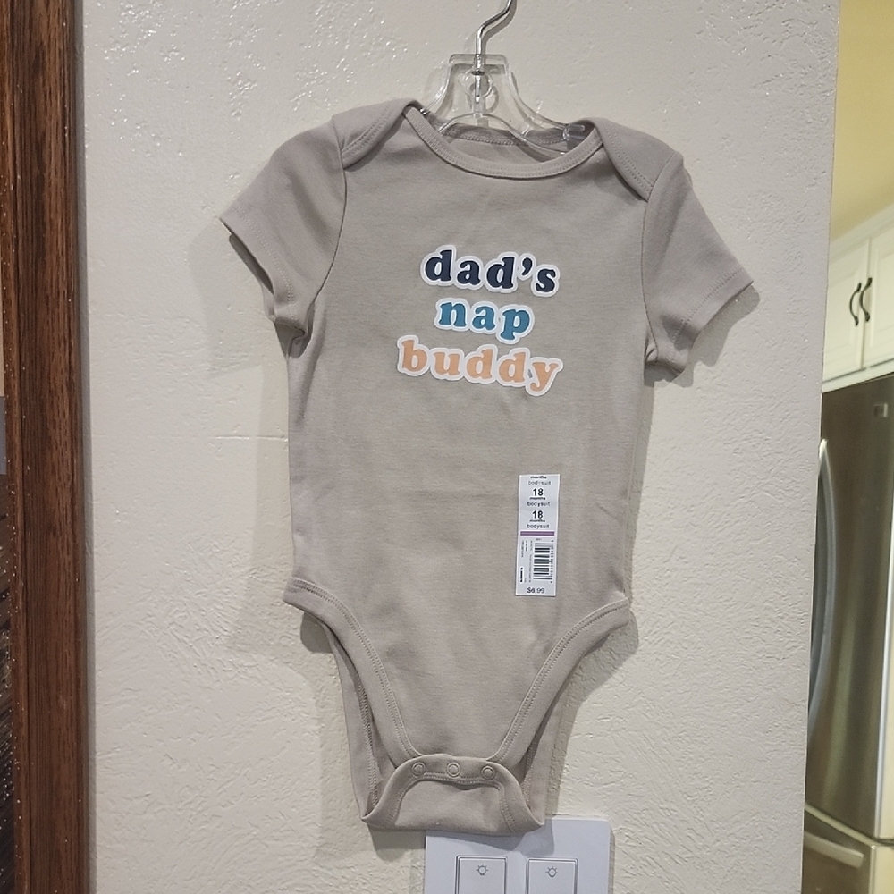 Jumping Beans Beige 'Dad's Nap Buddy' Bodysuit
